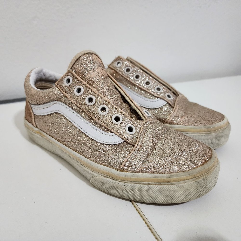 Vans Gold Glitter Sneakers Girls size 1